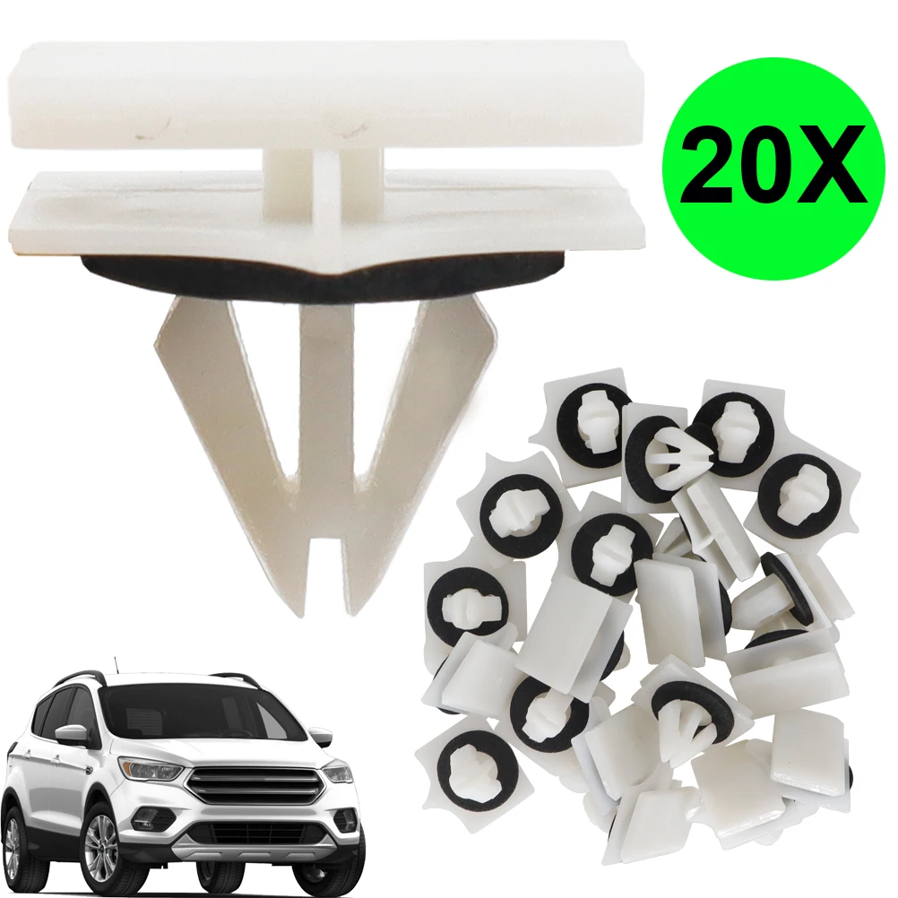 20pcs Interior Door Card Fastener Clips Trim Panel Mounting Headlining Car Accessories Styling Replacement For GM Chevrolet Ford