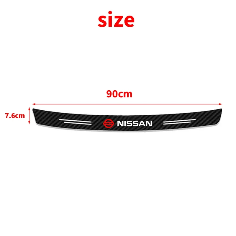 Carbon fiber car trunk floor protector sticker - scratch-resistant sticker for Nissan Nismo GTR Altima Qashqai Almera Navara