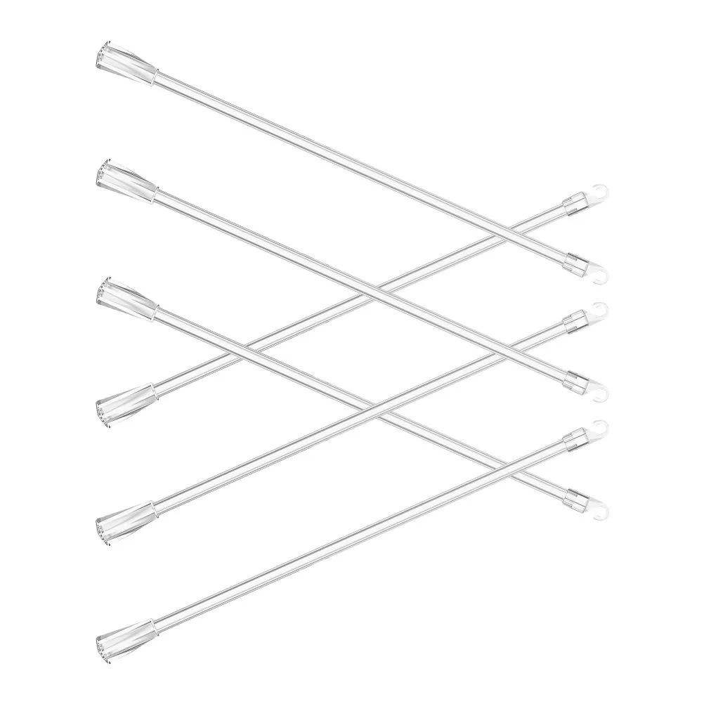6Pcs Transparent Blind Wand 15Inch Vertical Blinds Pull Rod Replacement Parts Clear Plastic Tilt Wand with Hook Easy Install
