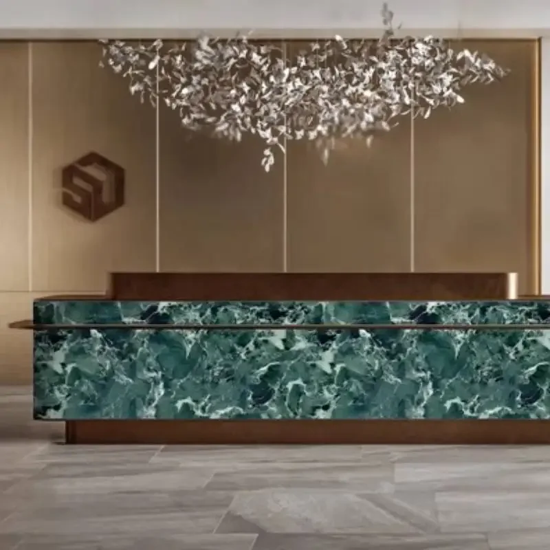 

Boutique Checkout Reception Desks Black Design Corner Drawers Reception Desks Classic Luxury Mostrador Recepcion Furniture
