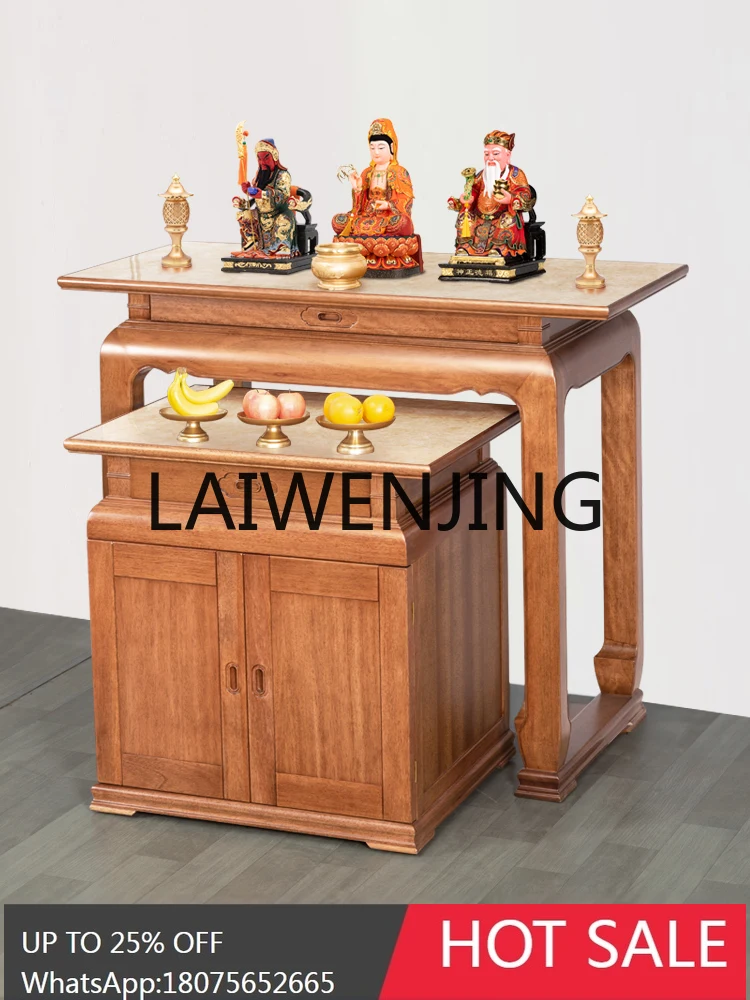 Solid Wood Altar Ruyi Buddha Shrine Guan Gong Incense Burner Table Chinese Prayer Altar Table Buddha Shrine Guanyin Table
