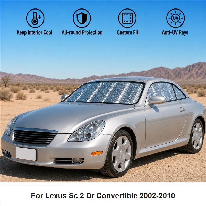 

For Lexus Sc 2 Dr Convertible 2002-2010 Full Set Car Window Sunshades UV Block Privacy Heat Insulated Foldable Car Curtain