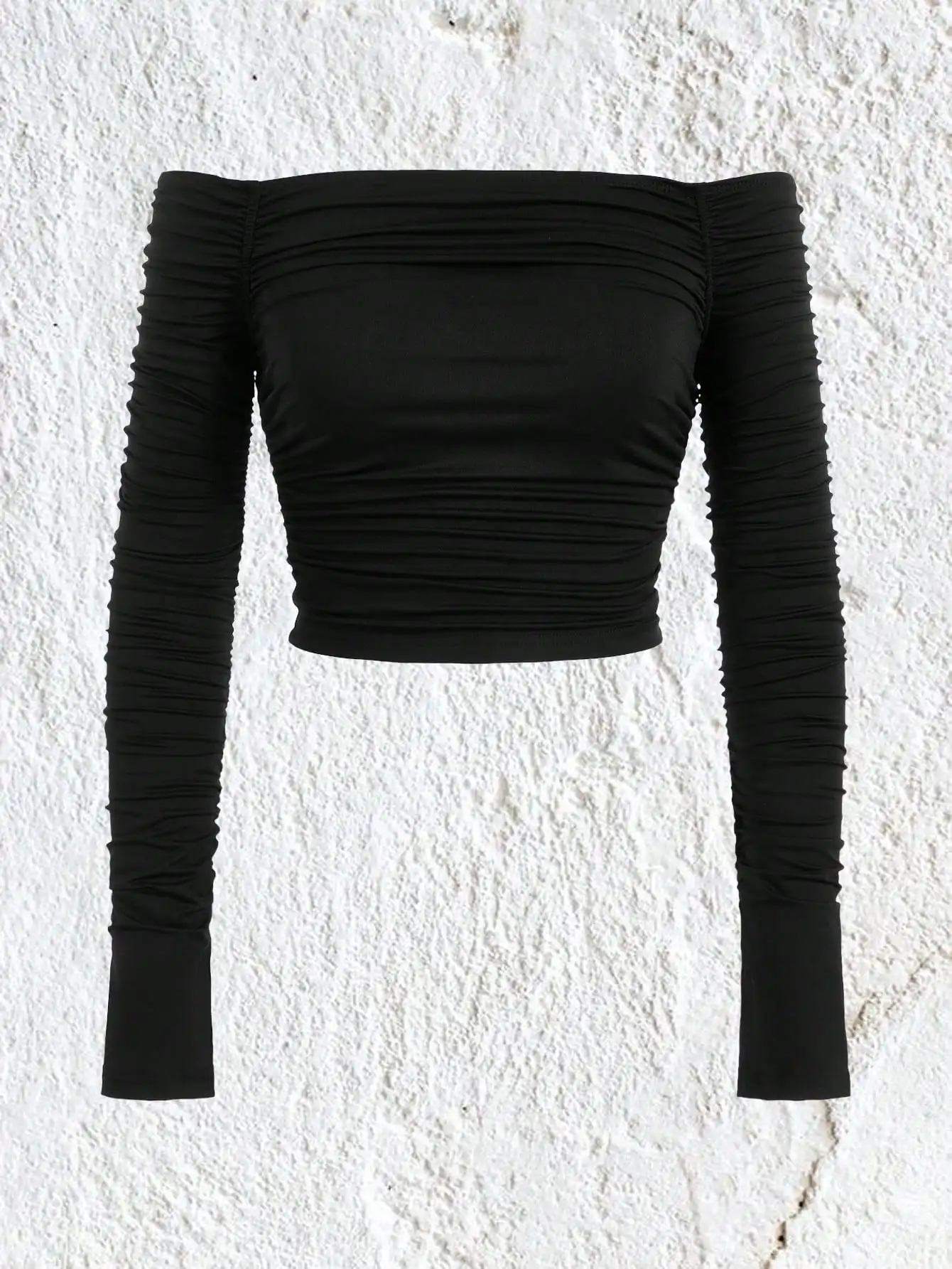 New line shoulder mesh long sleeve T-shirt women with slim-fit hottie sexy explosion street wear short top image 3