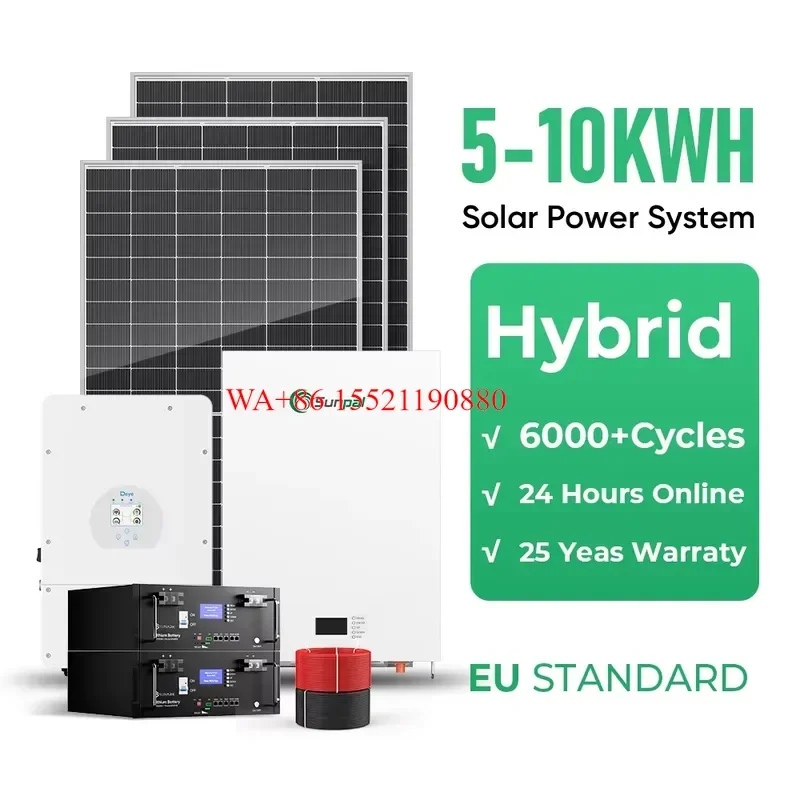 WMWMNU for Sunpal Hybrid Full Set Solar Systems 6Kw 8Kw 10Kw 12kw 15 20 25 kw 20kwh Off-grid Complete Household Solar Power
