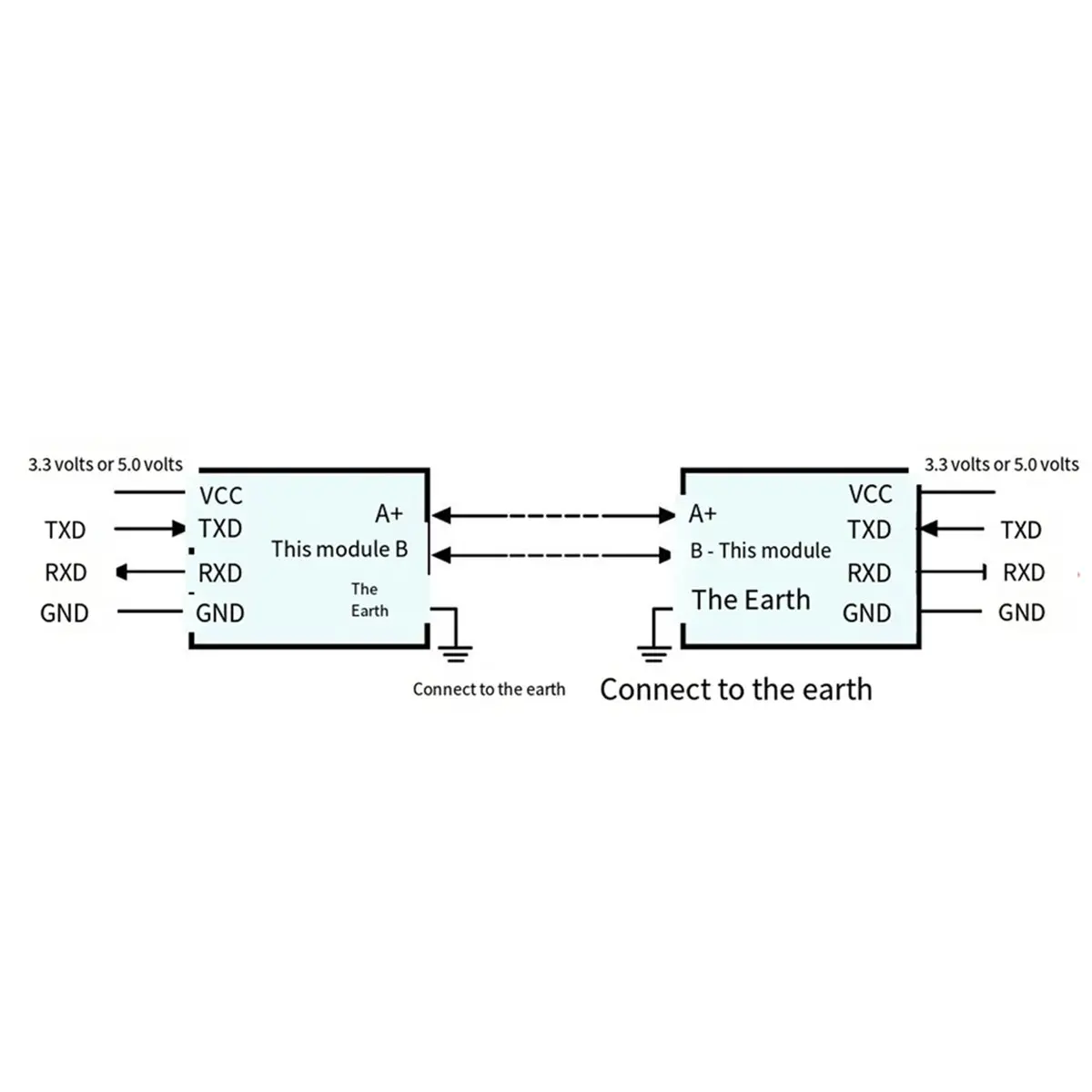 (DT37) Industrial-Grade Isolated TTL to RS485 Converter Module with Automatic Signal Control for RS485 to TTL Conversion 2.54