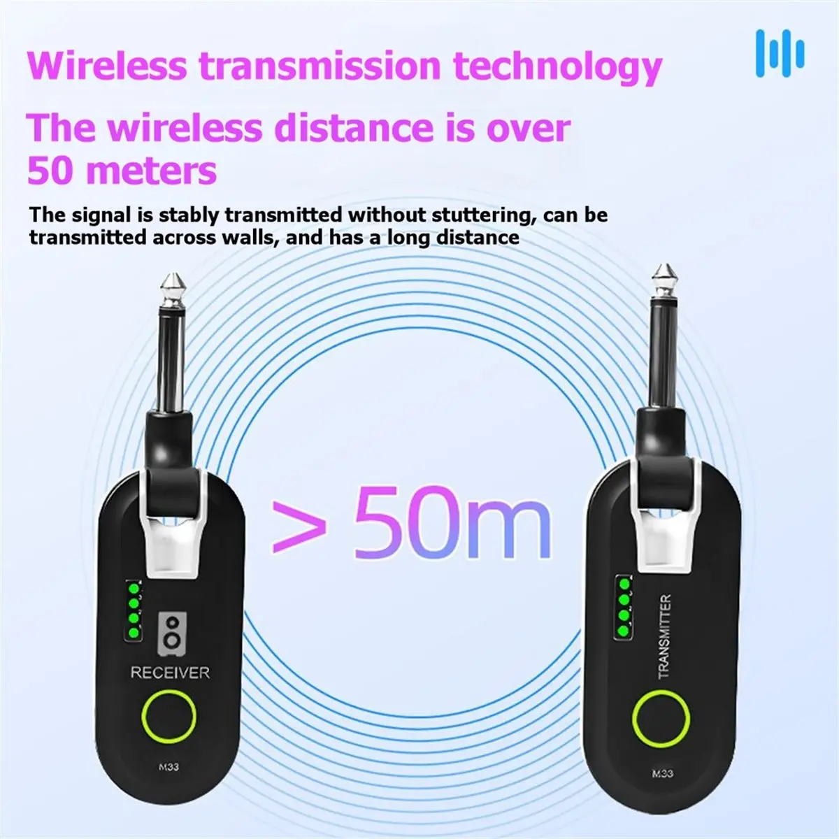 Big Discount 2.4G Wireless Guitar System Rechargeable 270° 3.2mm Rotatable Plug Guitar Transmitter Receiver Set Real-Time