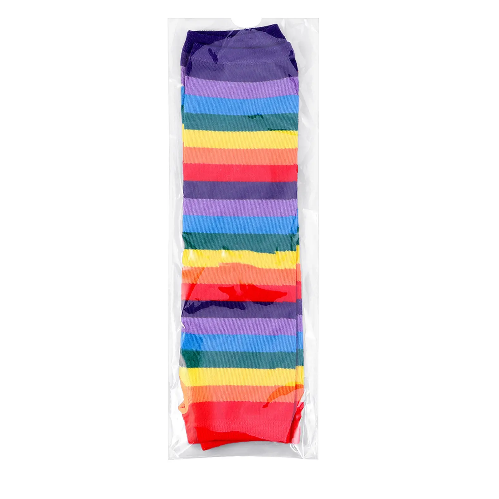 1Pair Rainbow Long Sleeve Warmers Fingerless Gloves Colorful Stretchy Arm Sleeves for Women Cosplay Daily Wear