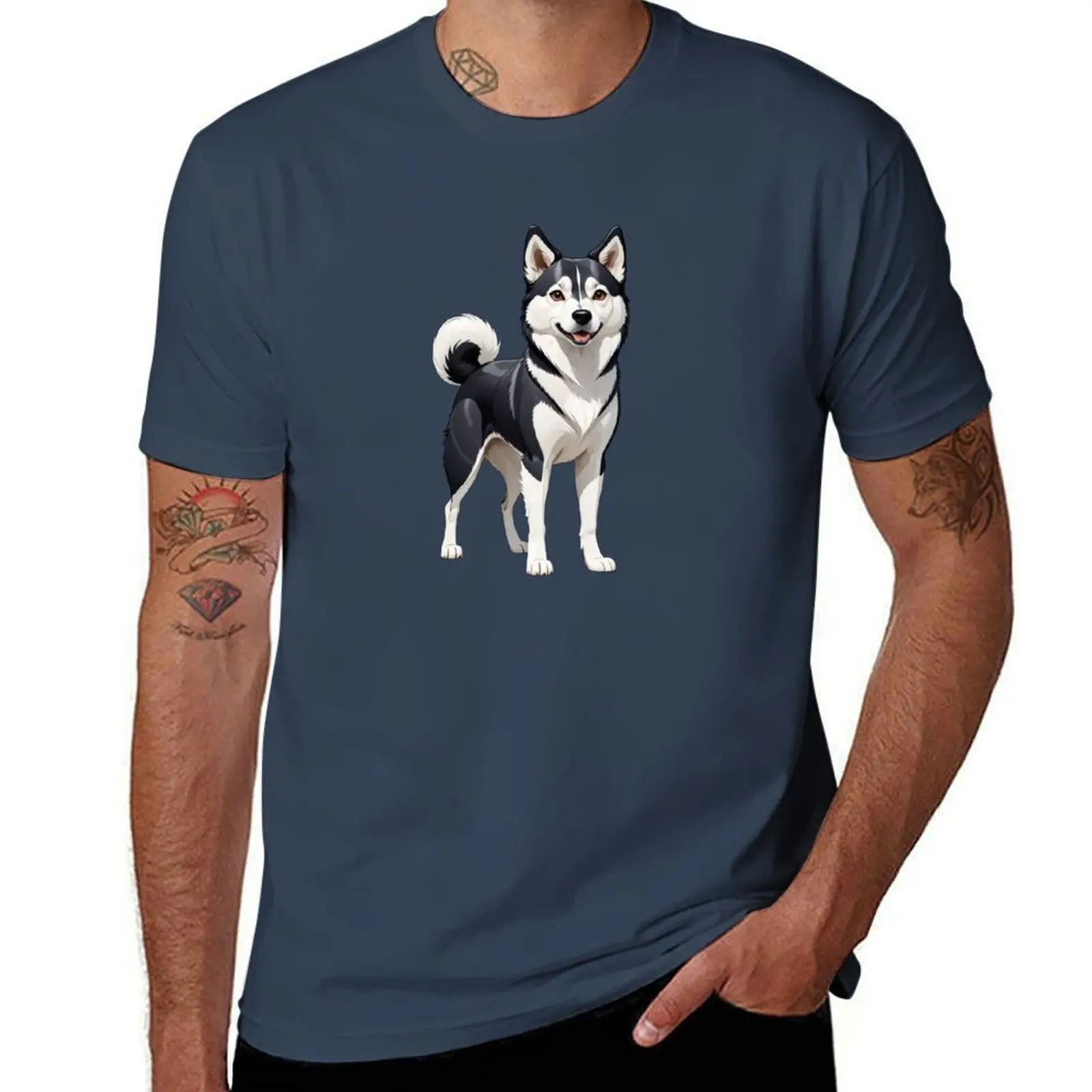 Cute Yakutian Laika T-Shirt Plus Size Non-Shrink T-Shirt