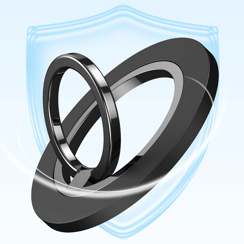 For Magsafe Magnetic Rotate 1Pcs Strong Suction Rotating 360 Wall Stickers Everywhere Folding Ring Phone Holder Alloy Portable image 3