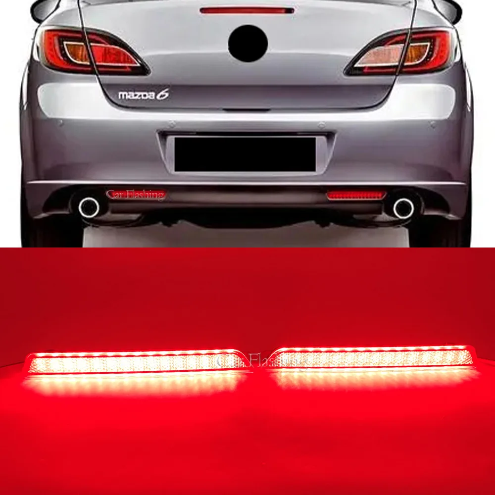 For Mazda 6 Ruiyi rear bumper light M3 reflector light rear bumper brake light Xingcheng rear bumper light