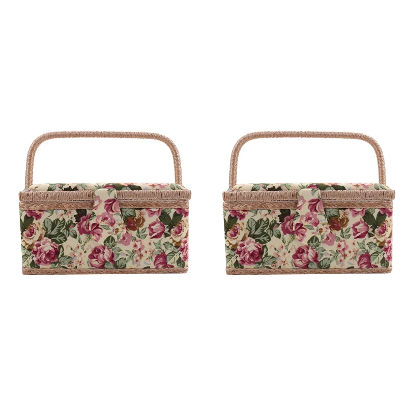 

Очень большая швейная корзина A84X-2X, винтажная швейная корзина, для игл, ниток, рулеток и других швейных принадлежностей для хранения