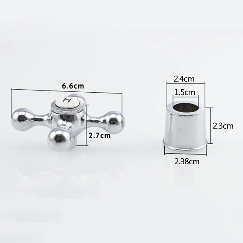 Copper Cross Handle Set for Kitchen And Bathroom Decorative Hardware - Bathtub Sink Faucet Accessories 1 Pack