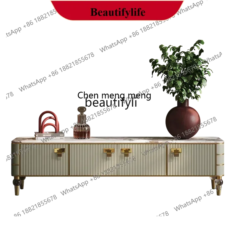 

D178 Y Light luxury coffee table combination Italian modern living room marble floor cabinet premium bedroom TV cabinet