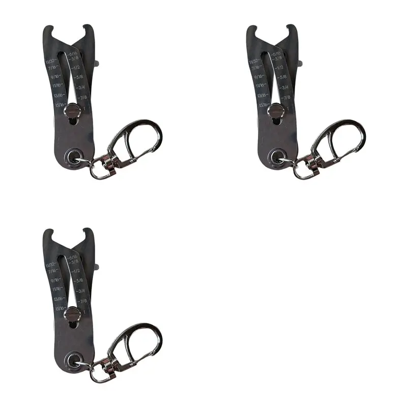 

Портативный точный брелок для проверки размера резьбы, гайки и болта, брелок для проверки размера болта, 3 шт.