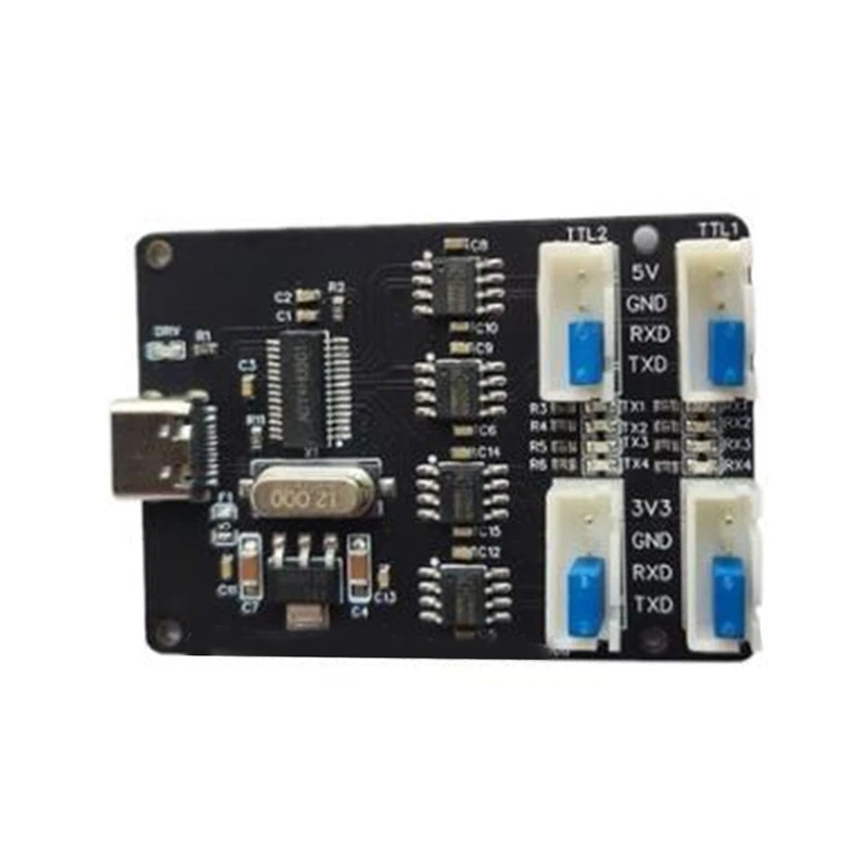 1 Piece USB To TTL Module CH340 HUB TYPE-C Interface 4-Channel Four Independent TTL