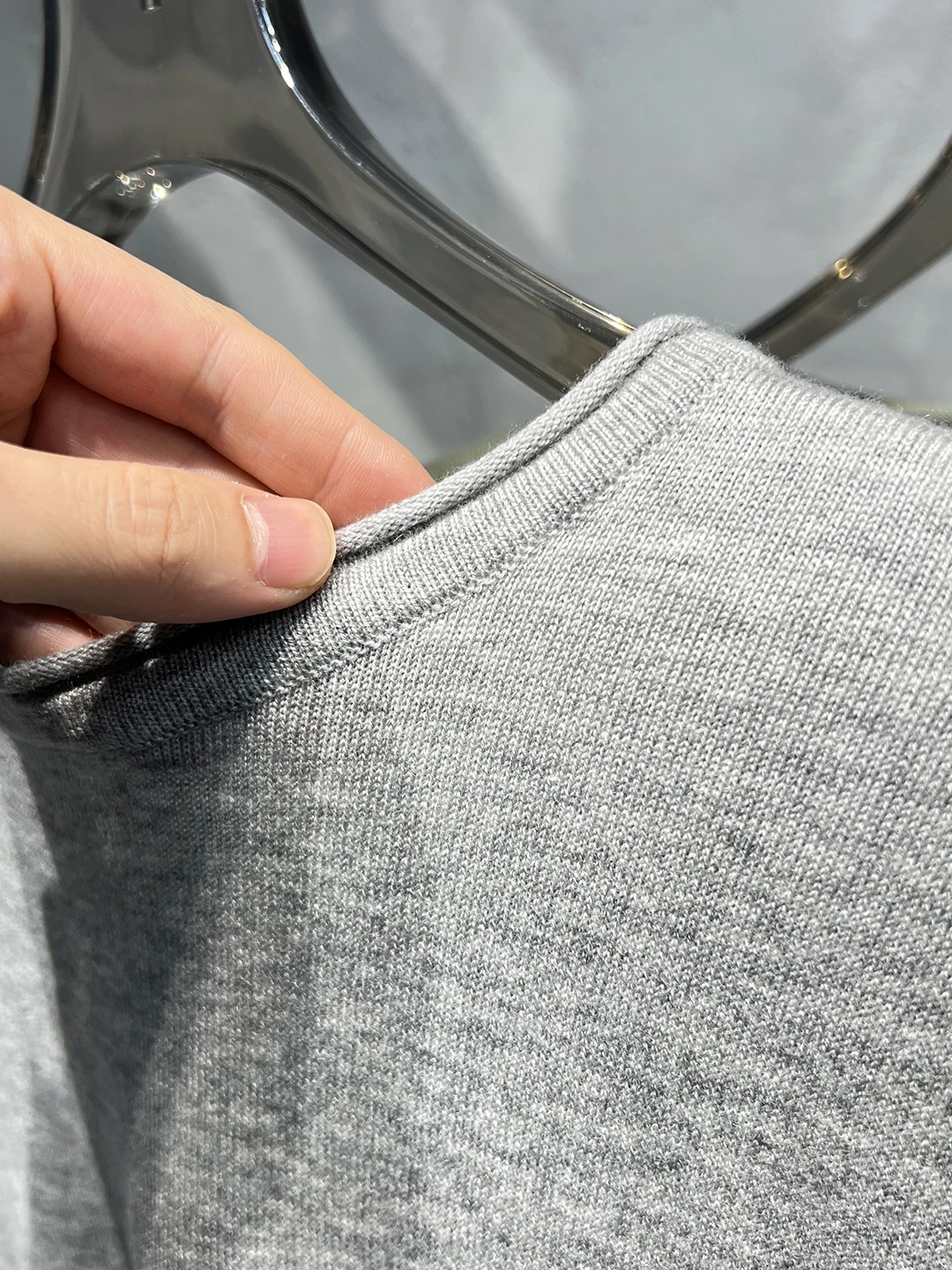 Italian Wool Blend Knitted Thin Sweater round Ne Casual Loose Fit for Men Autumn Winter Roll  Design Breathable Skin-Fr...