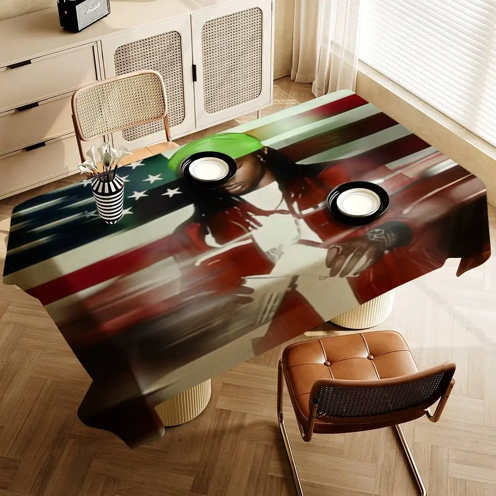 O-Opium Rap Tablecloth Birthday Party Wedding Christmas Table Cover Wipe Desk Cloth Decor Covers Rectangle