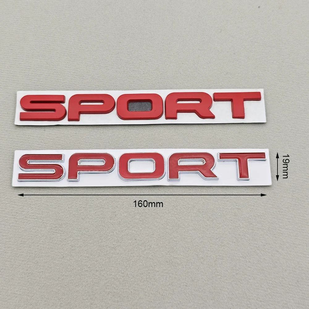 3D Metal SPORT Logo Badge Car Styling Emblem Rear Trunk Fender Sticker Decal Accessories For Land Rover RC Discovery Range Rover