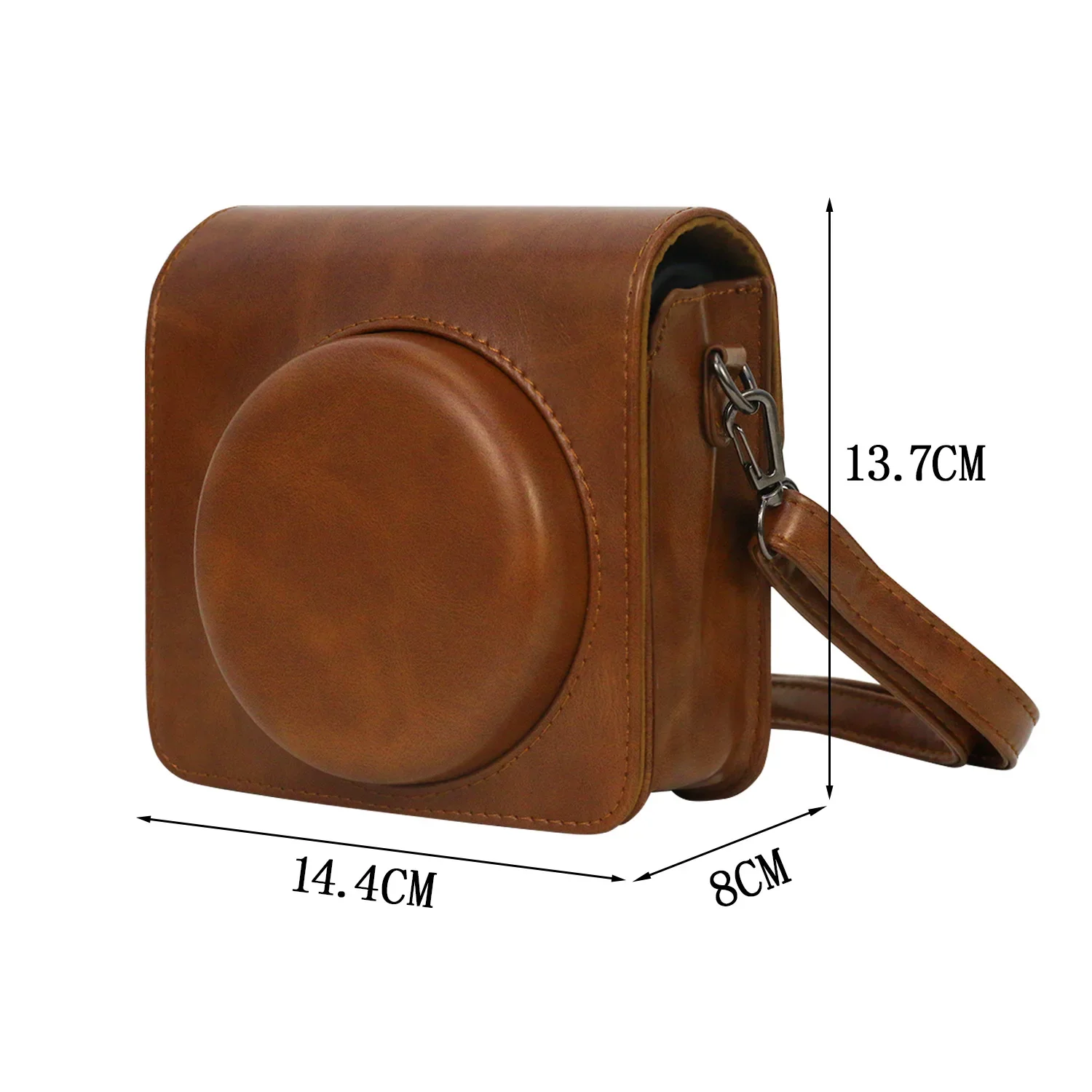 Travel Friendly PU Leather Camera Bag for Instax SQ1 For SQ40 with Adjustable Strap and Compact Spacious Interior