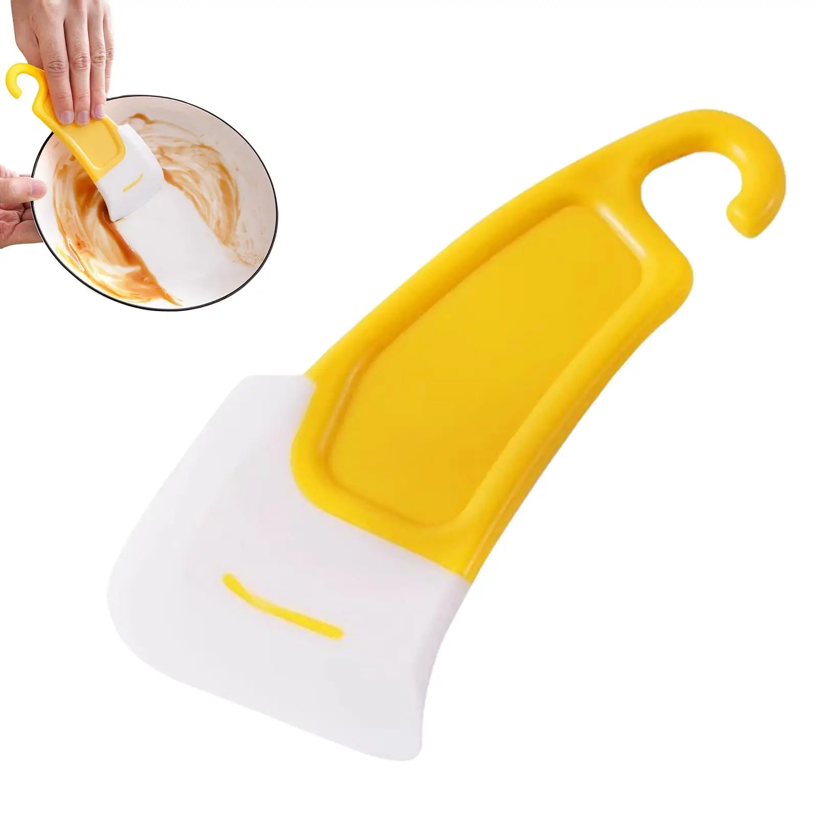 Silicone Tableware Cleaning Scraper Cleaning Spatula Cake Baking Scraper Pastry Small Tool Kitchen Cleaning Scraper