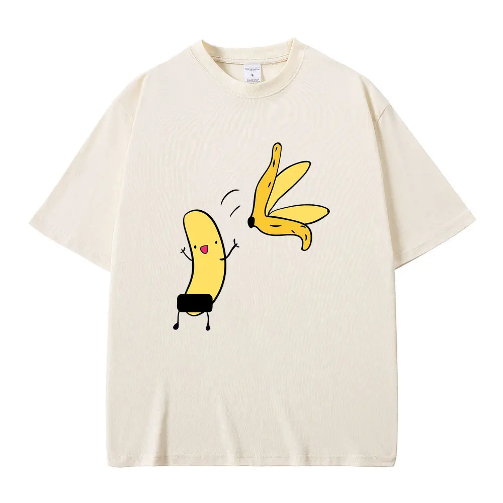 

Banana Naked Funny Meme T Shirt Men Women Casual Cartoon Humor T-shirt Men's 100% Cotton Vintage Oversized Short Sleeve T-shirts