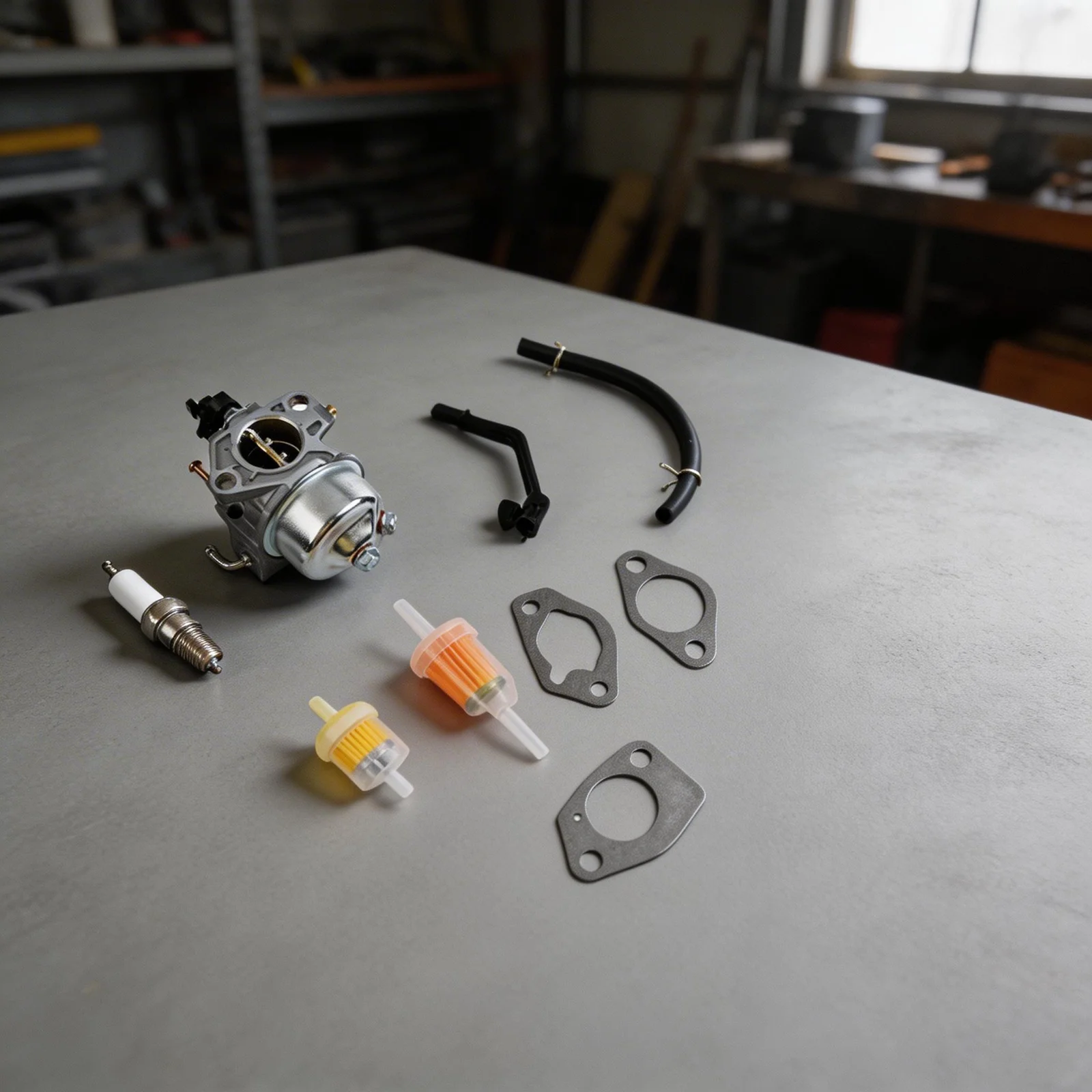 

Carburetor Service Kit for CH440 For 14HP Engine Includes Filters Washers Spark and Fuel Hose for Quick Maintenance