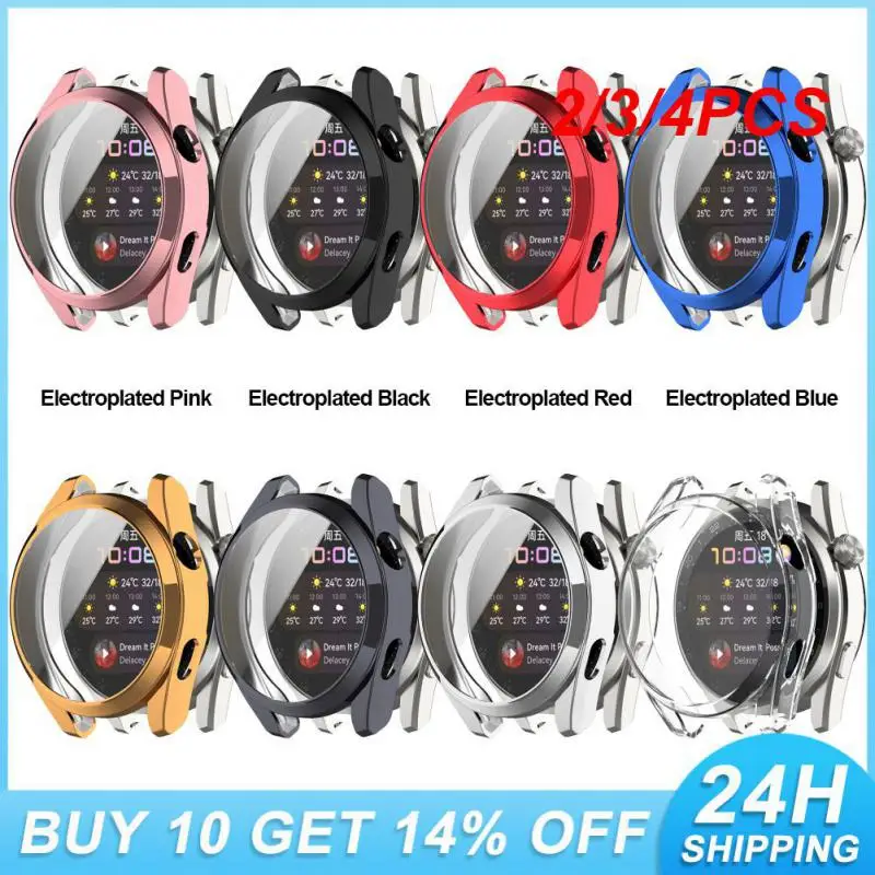 2/3/4PCS Smart Watch Anti-drop For Watch3 Protective Shell Ultra-thin Electroplated Accessories Glass Screen