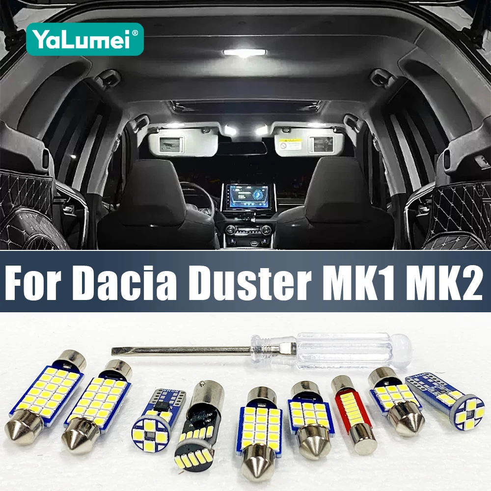 

Светодиодные лампы и аксессуары для автомобилей Dacia Duster I II 1 2 MK1 MK2 2010-2012 2013 2014 2015 2016 2017 2018 2019 2020 2021 2022