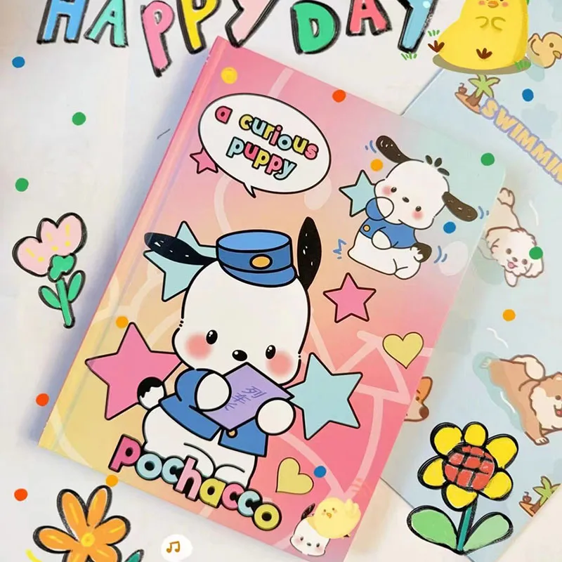 Pagina a colori A5 Notebook da ufficio con guscio rigido Simpatico cartone animato Hello Kitty Cover Pagina interna a colori Lineae Transversae Diario