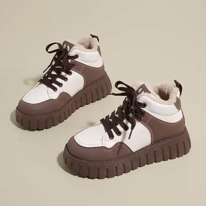 Botas de plataforma de raqueta de nieve para mujer, zapatos informales de lujo de Color, zapatillas planas, deportivas de alta calidad, Sepatu Tenya, cómodas