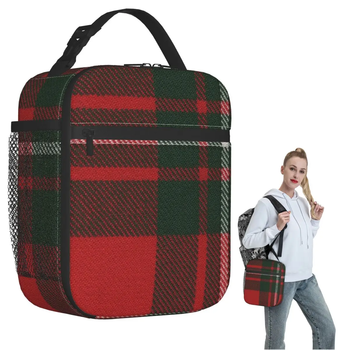 MacGregor Modern Scottish Tartan Insulated Lunch Bag for Women Kids Leakproof Food Boxes Thermal Lunch Box Tote
