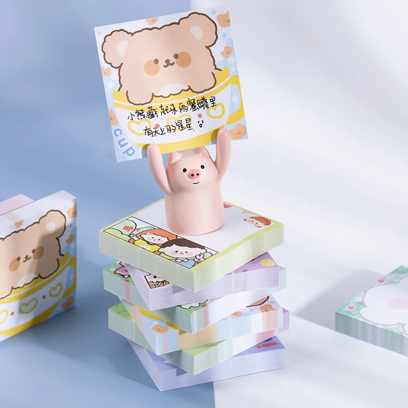 100PCS DIY cartoon cute hand account series hand painted Notes Sweet tea telegram message notes N times stickers 8Styles