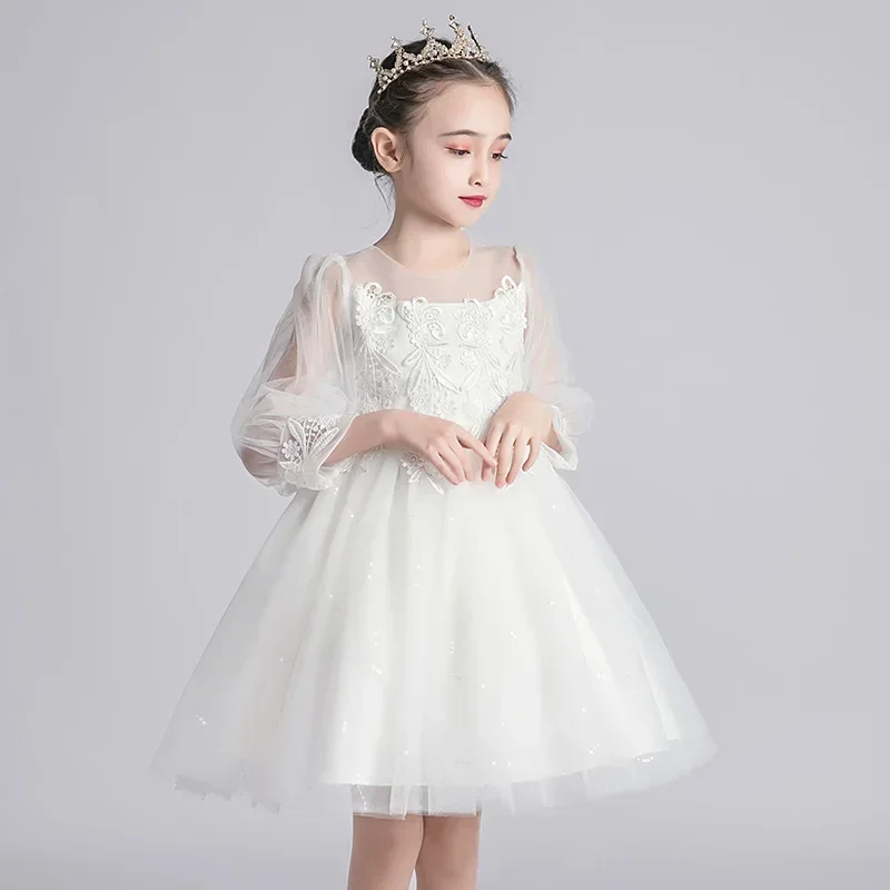 Vestido de princesa para niña, falda hinchada, versión coreana, primavera, 2024