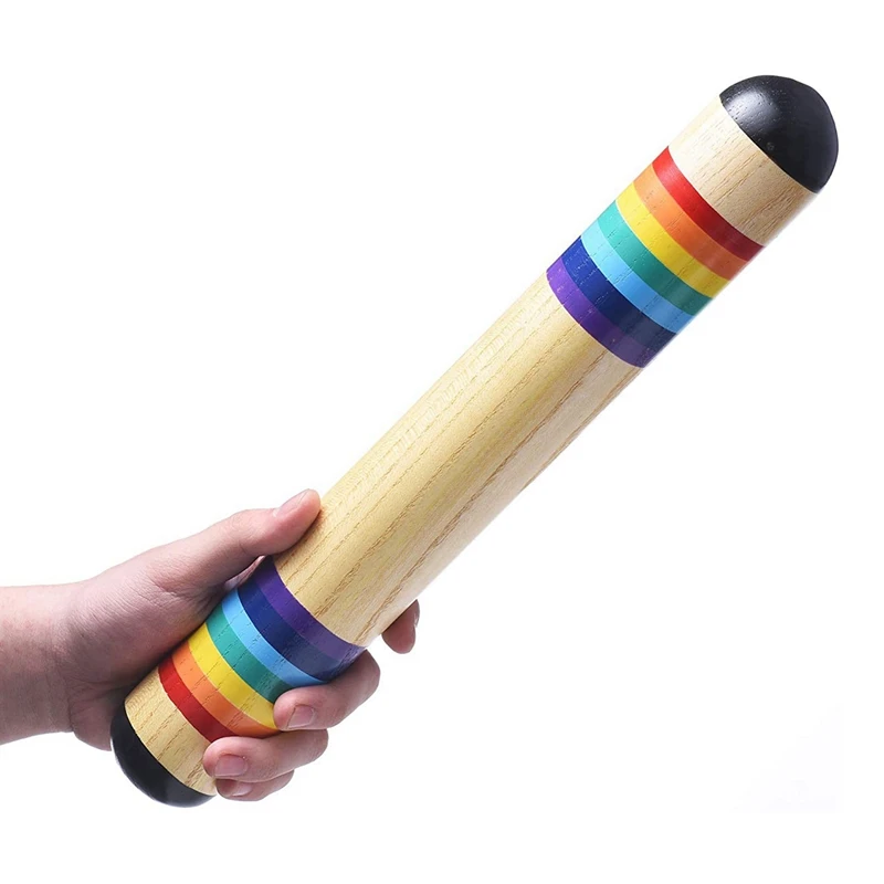 Bâton de Pluie en Bois pour Enfant en Bas Âge, Jouet Musical, 2 Pièces