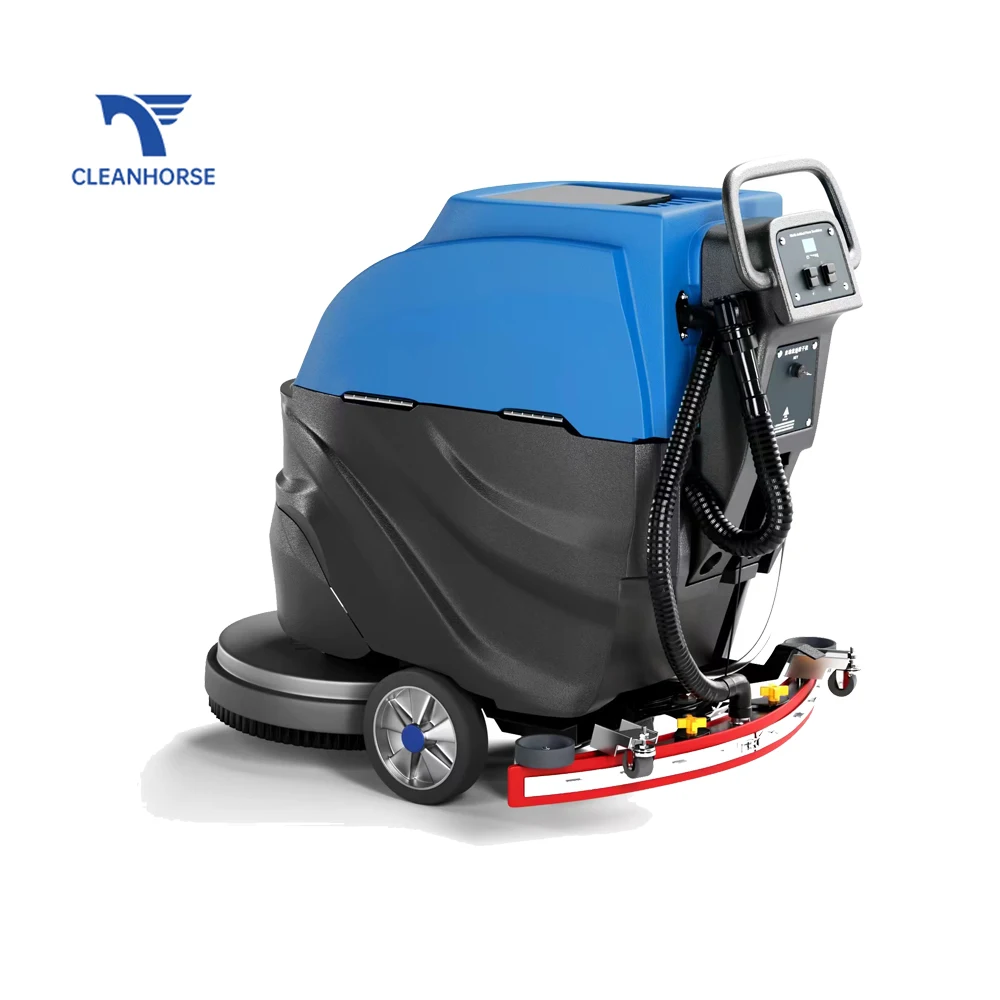 CleanHorse Popular Product Hand Push Mini Floor Scrubber Dryer Washing Cleaning Machine