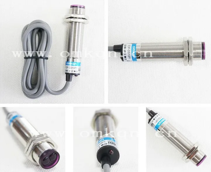 2PCS E3F-DS30C4 E3F-DS30B2 E3F-DS30P1 M18 Diffuse Reflection Photoelectric Switch 3 Wire 6-36VDC Metal Shell 30CM Adjustable