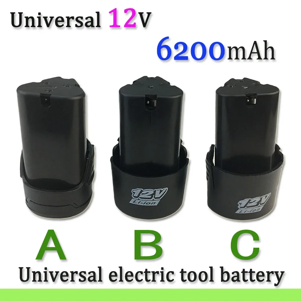 

Universal 12V 6200mAh Rechargeable Li-ion Battery For Electric Tools, Electric Drill, And Screwdriver For Battery Replacement