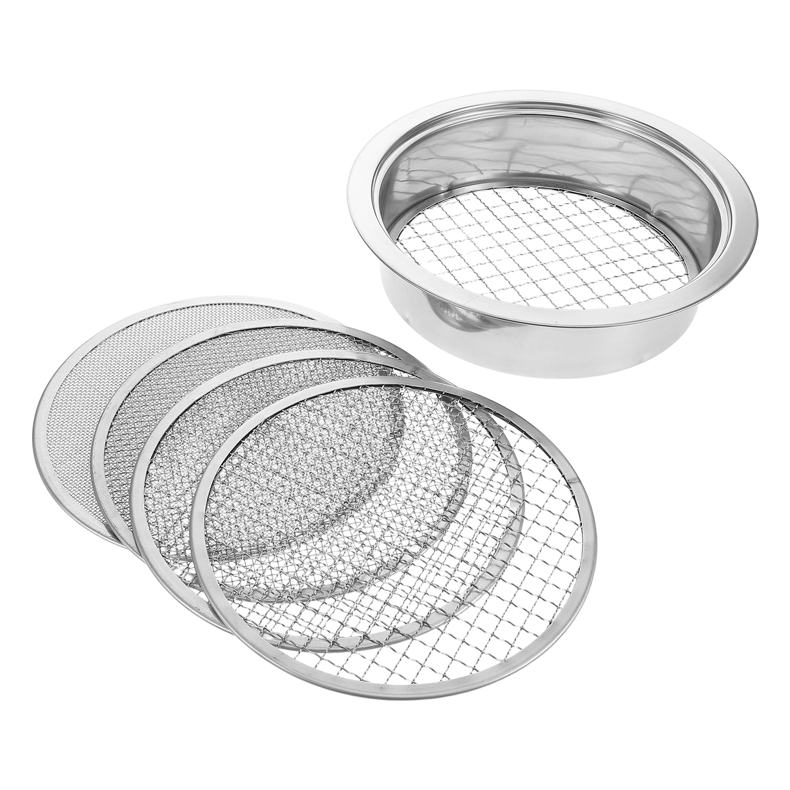 

1Set Stainless Steel Garden Soil Sieve Removable Fine Mesh Strainer for Gardening Bonsai Soil Sand Rock Filtering