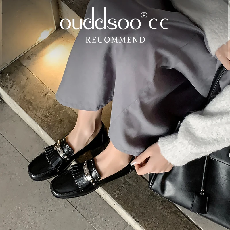 Ods Luxury Brand Chain Design Men's Shoes Green Leather Loafers Stylish Slip On Wear-Resistant Trendy Luxury Handmade Shoe Mujer