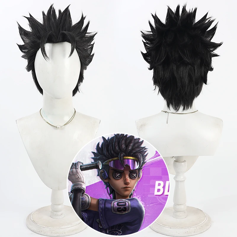 

Identity V Batter Ganji Gupta Cosplay Wig Black Short Heat Resistant Synthetic Hair Anime Game Party Role Playing Wig