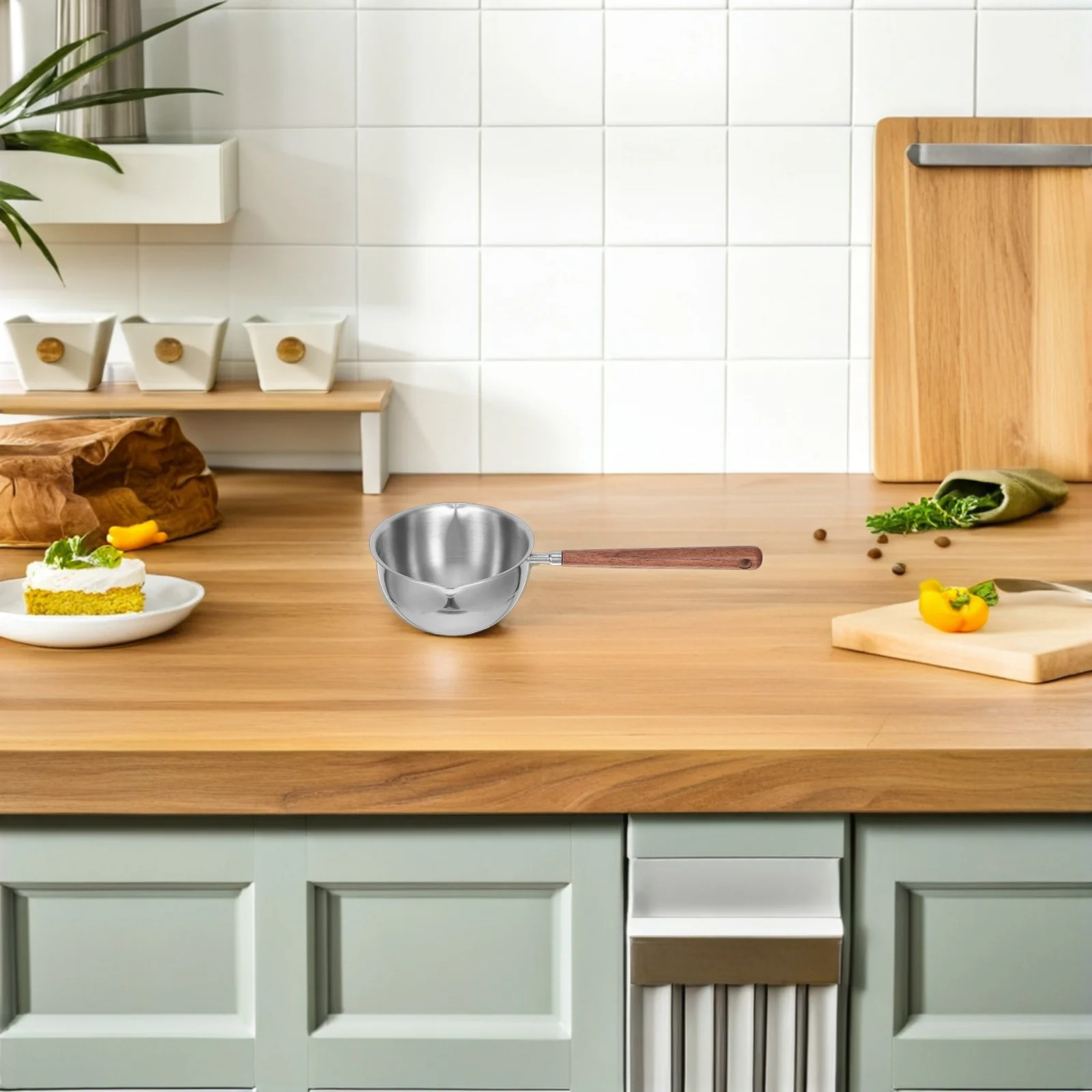 

Ergonomic Stainless Steel Soup Spoon with Dual Pour Spouts Long Handle Design Perfect for Serving Gravy Tea and Broth