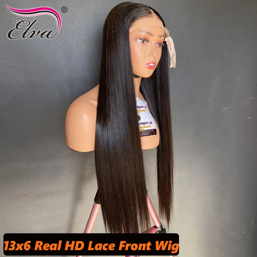 250% Density Glueless Wigs 13X6 HD Lace Frontal Wigs Silk Straight Melt Skins Deep Part Ready to Go Human Hair Wig For Woman Pre Plucked Bleached Knots