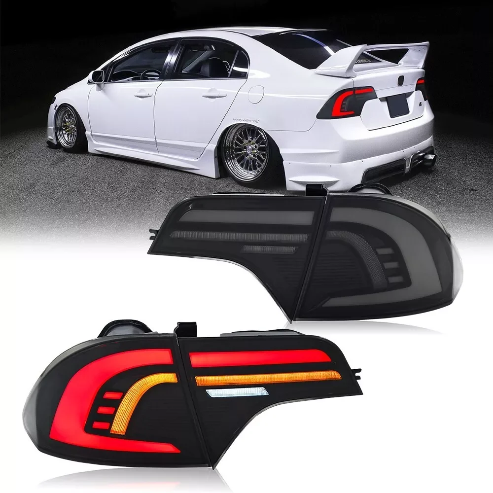 

Car Styling For Honda Civic 2006-2011 8th Gen Tail Lights Modified Car LED Rear Taillights Turn signal Brake Lamp Accessories