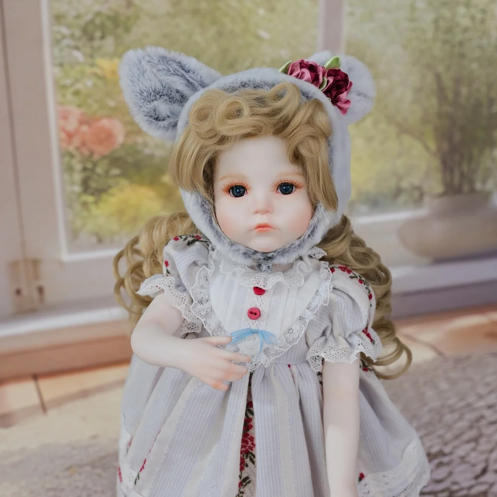 

Cloveray 13-дюймовая керамическая реалистичная толстая фарфоровая кукла для всего тела, супер милая ретро-керамическая кукла, платье, съемный художественный подарок