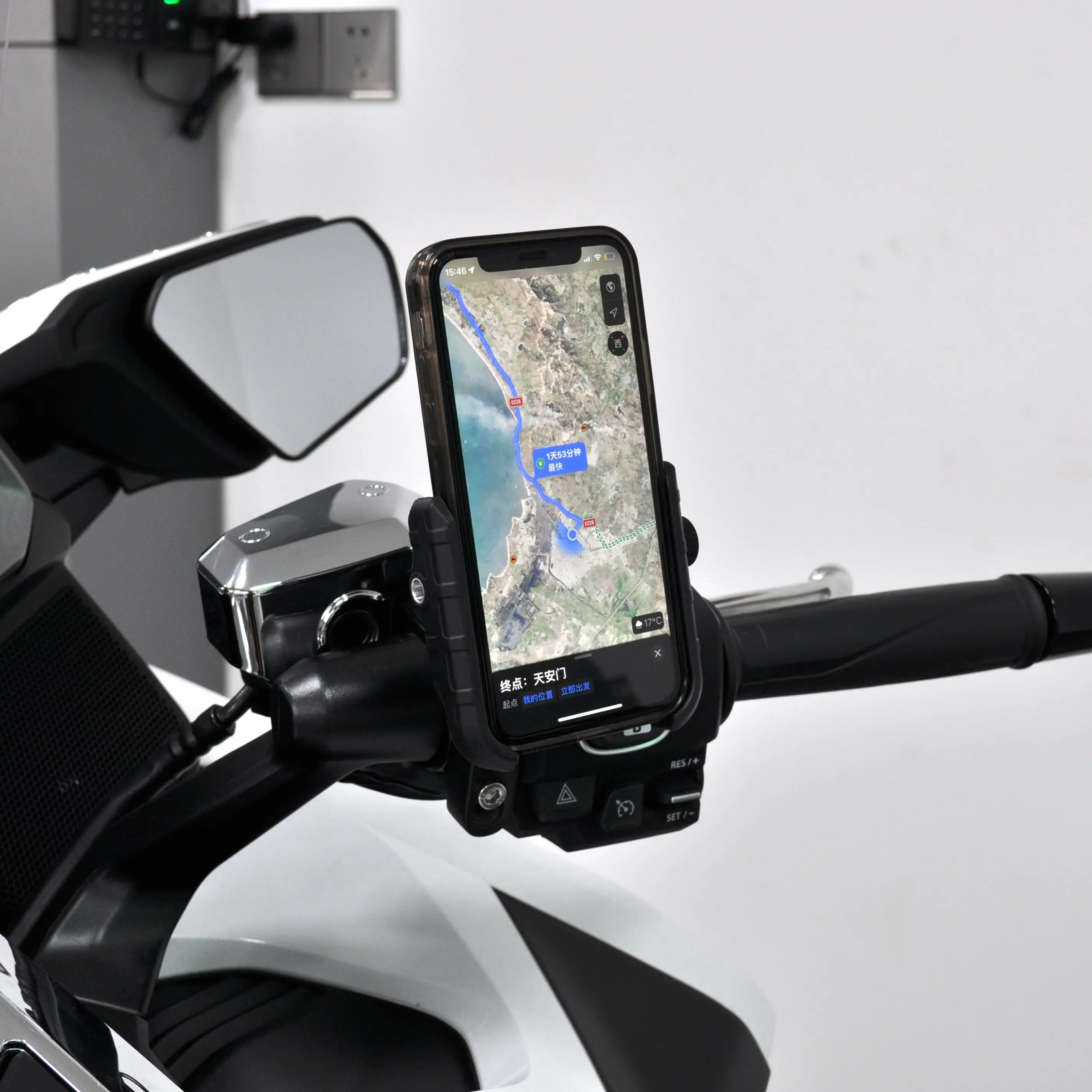 Panical Left Handle Mobile GPS Phone Holder Navigation Holder Water Cup Holder For Honda Gold Wing GL1800 F6B 2018-2024