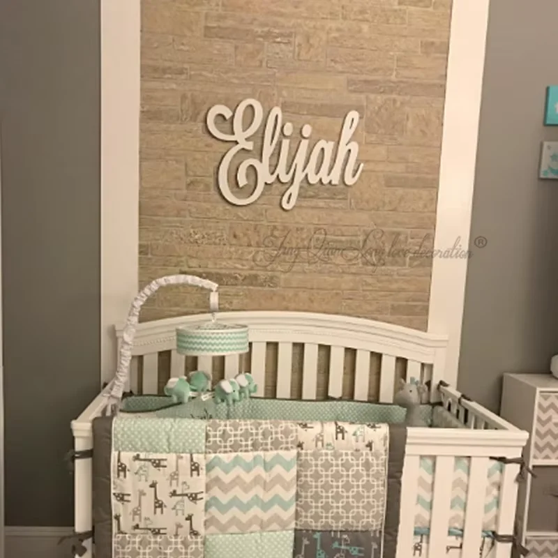 

Custom Name Sign Personalized Wooden Name Sign for Nursery Wall Decor Wood Letters Baby Nursery Name Sign