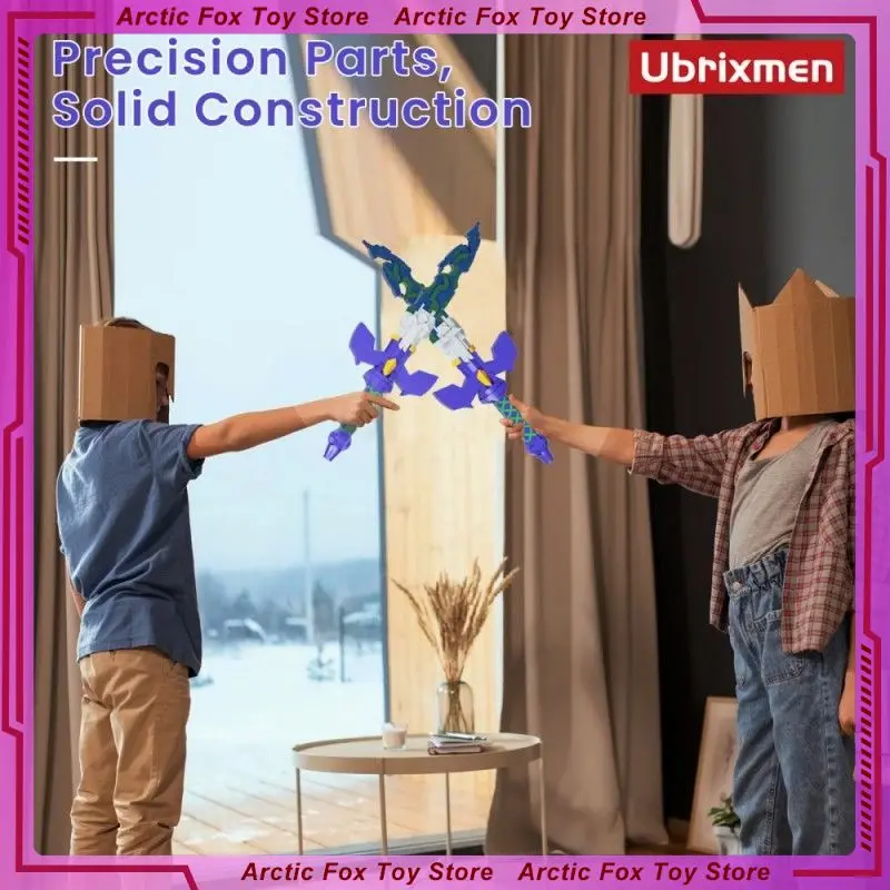 

43 см игровой меч «Мастер-меч», «Слезы Королевства», собранные строительные блоки, модель, периферийные пластиковые настольные украшения, подарочная игрушка