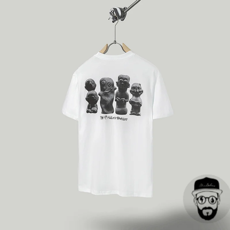 2024 New Cactus Jack Men's T-shirt Doll Print High Quality Cotton Summer Top Shirt