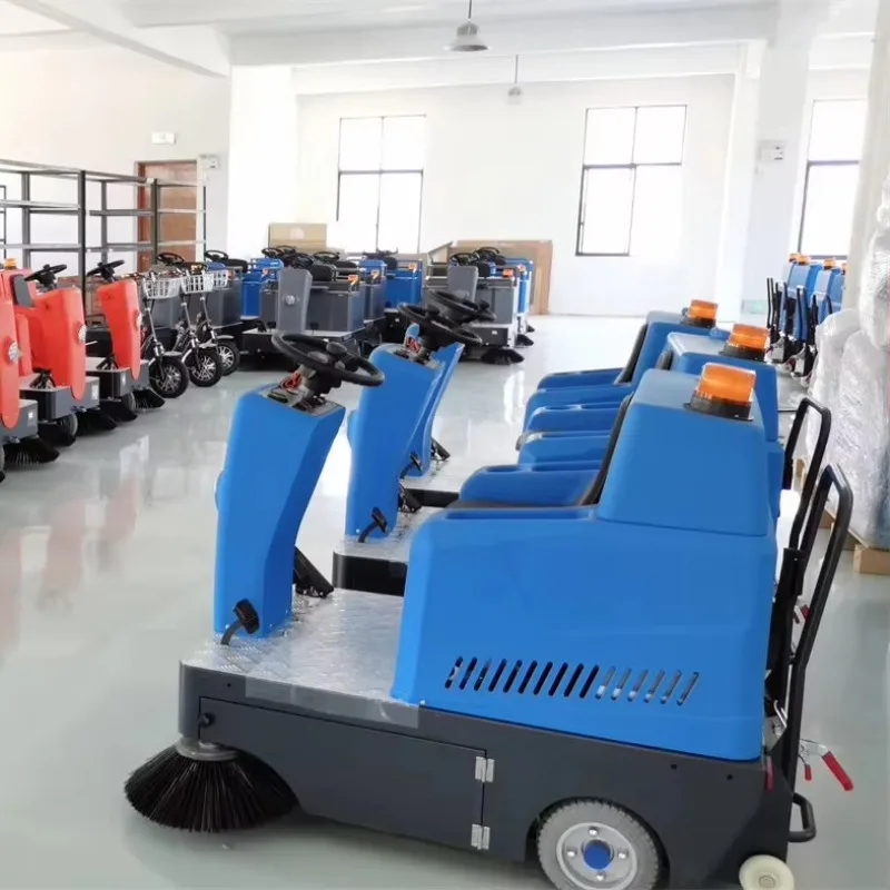 Electric Ride on Street Sweeper Machine Industrial Floor Sweeping Machine Heavy Duty Warehouse Cleaning Equipment Automatic