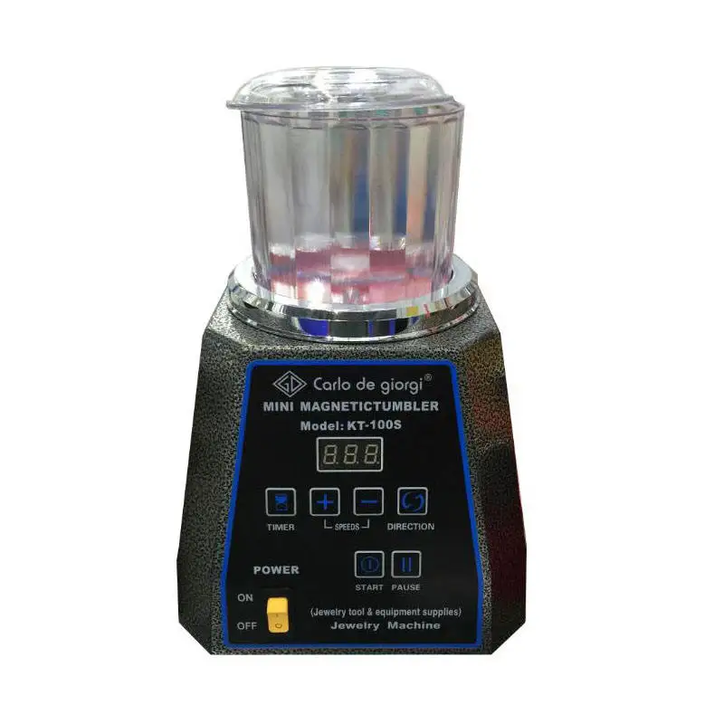 Jewellery Ring Gold Silver Tumbling Magnetic Tumbler Digital  Jewelry Deburring Grinding Polishing Machine